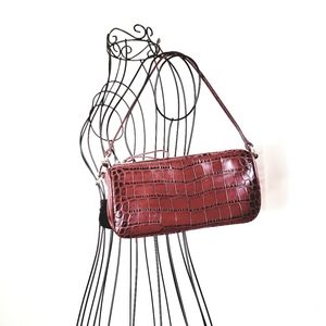 Ann Taylor Leather and Suede Clutch